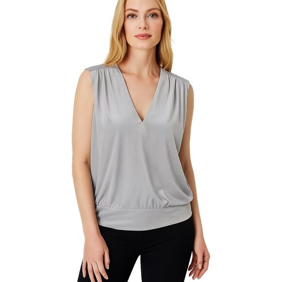 White House Black Market Tops - NWT White House Black Market Sleeveless Velvet Banded Top Moonlight XXS